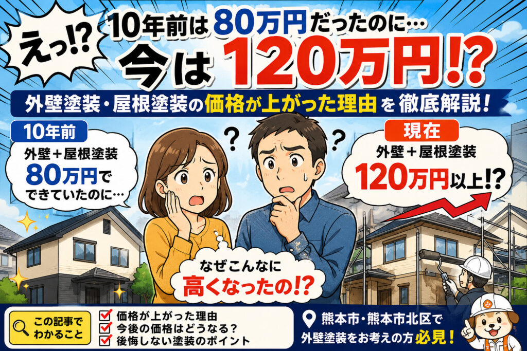 熊本　外壁塗装　価格変化