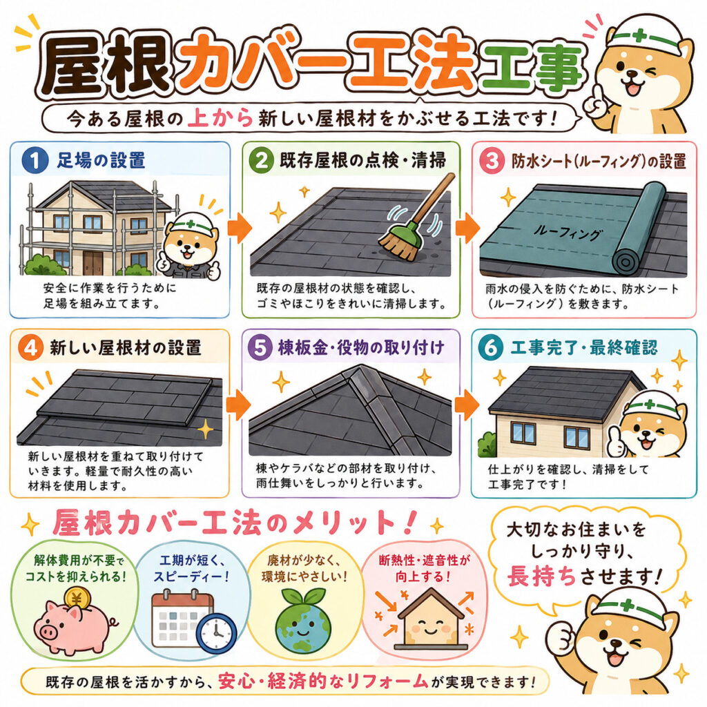 屋根カバー工法工事