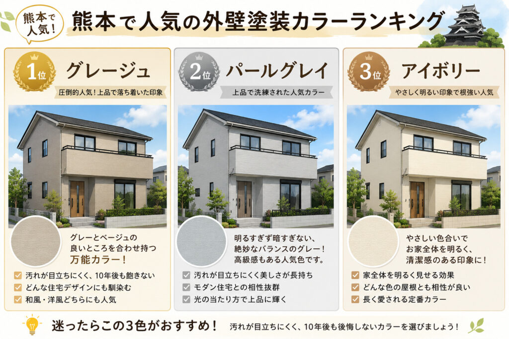 熊本外壁塗装 カラーランキング