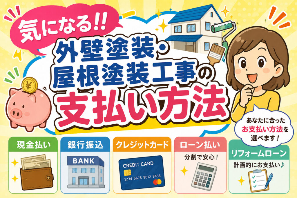 熊本外壁塗装・屋根塗装塗装 支払い方法
