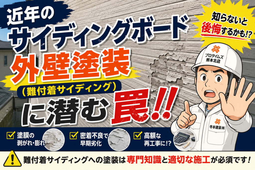 熊本外壁塗装 近年のサイディングボード外壁塗装に潜む罠!!