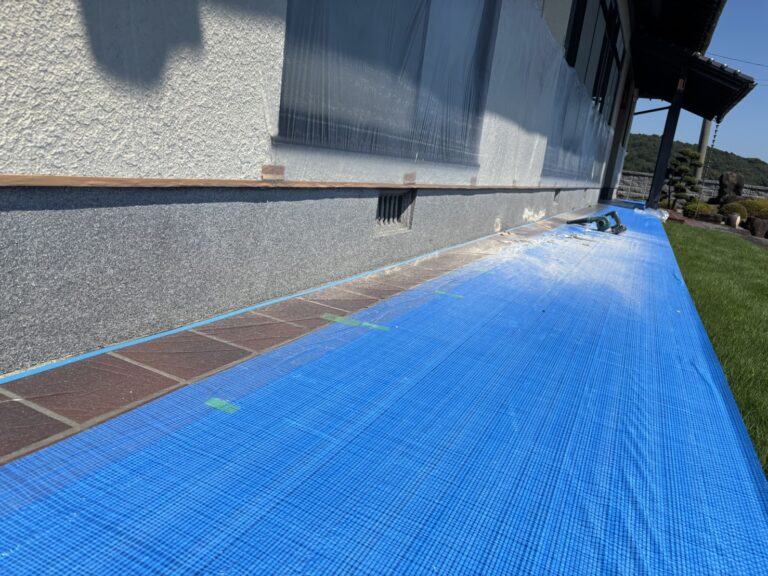 熊本外壁塗装　基礎塗装ビフォー